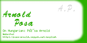 arnold posa business card